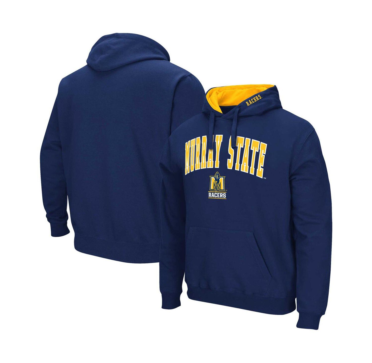 Men's Navy Murray St. Racers Arch & Logo Pullover Hoodie