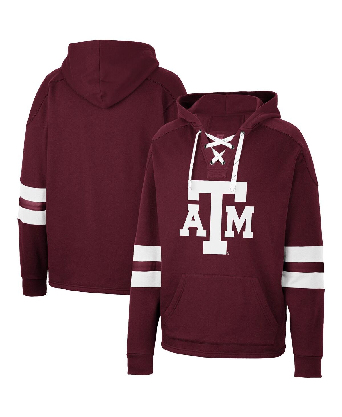 Colosseum Men's Texas A&m Aggies 2.0 Lace-up Logo Pullover Hoodie In Maroon