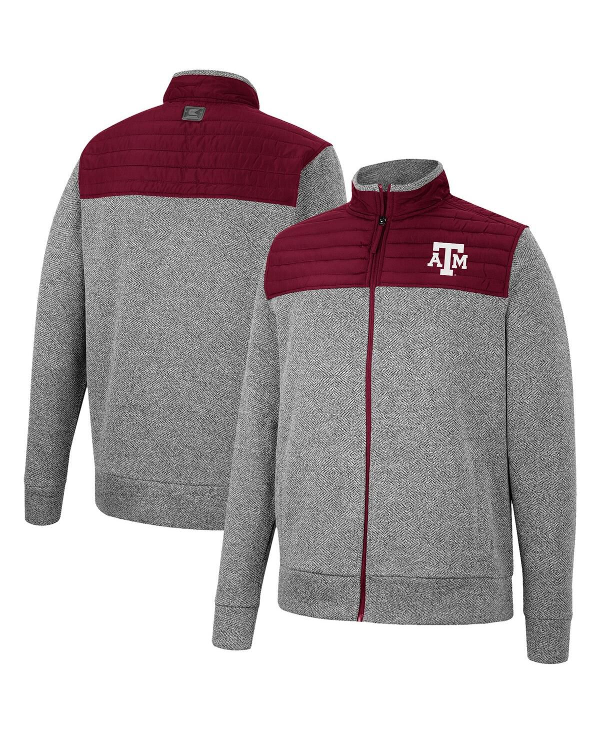 Мужская темно-бордовая куртка Texas A&M Aggies Putter в елочку с застежкой на молнию