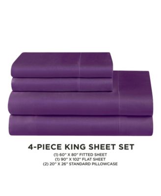 Satin 4-Pc. Sheet Set, King