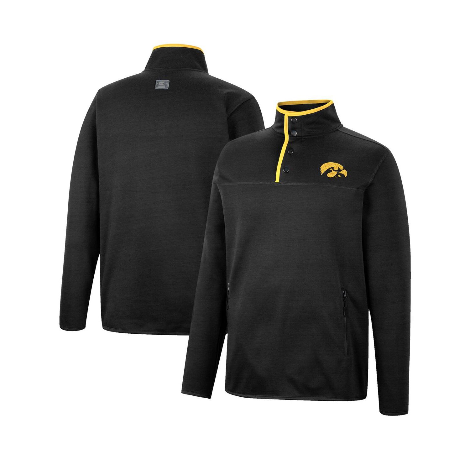 Men's Black Iowa Hawkeyes Rebound Quarter-Snap Jacket