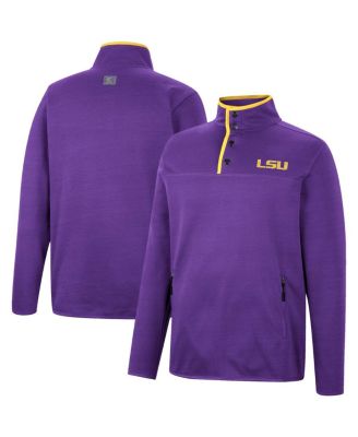 Men's Purple LSU Tigers Rebound Quarter-Snap Jacket