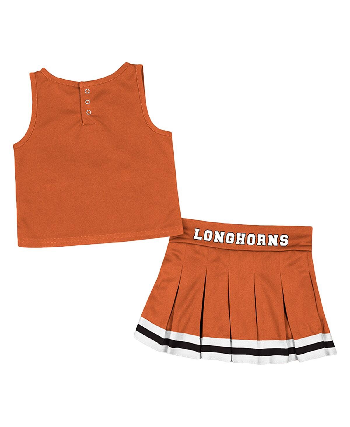 Shop Colosseum Toddler Girls  Texas Orange Texas Longhorns Carousel Cheerleader Set