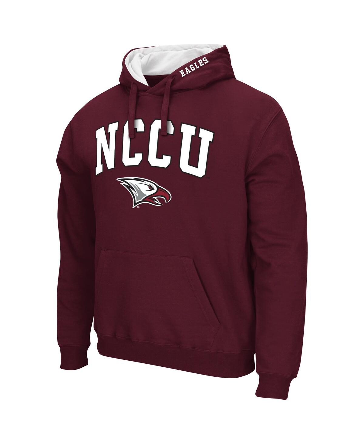 Shop Colosseum Men's  Maroon North Carolina Central Eagles Arch & Logo Pullover Hoodie