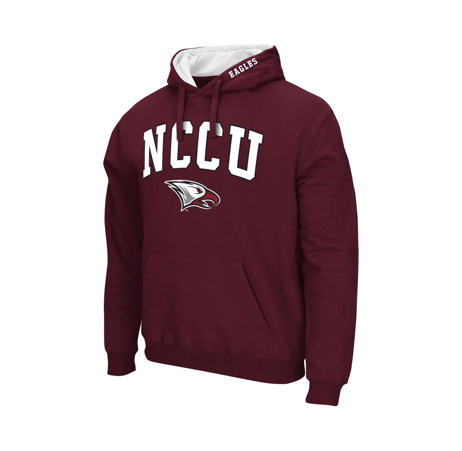 Men's Maroon North Carolina Central Eagles Arch & Logo Pullover Hoodie