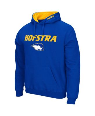 Men's Blue Hofstra University Pride Arch & Logo Pullover Hoodie