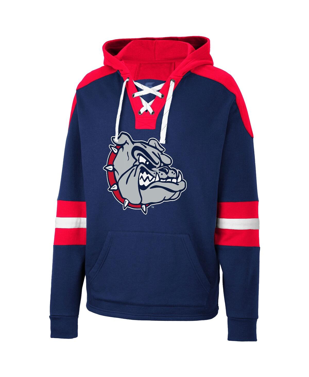 Shop Colosseum Men's  Navy Gonzaga Bulldogs Lace-up 4.0 Pullover Hoodie