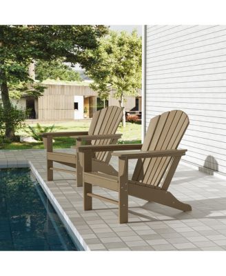 All-Weather Contoured Outdoor Poly Adirondack Chair (Set of 2)