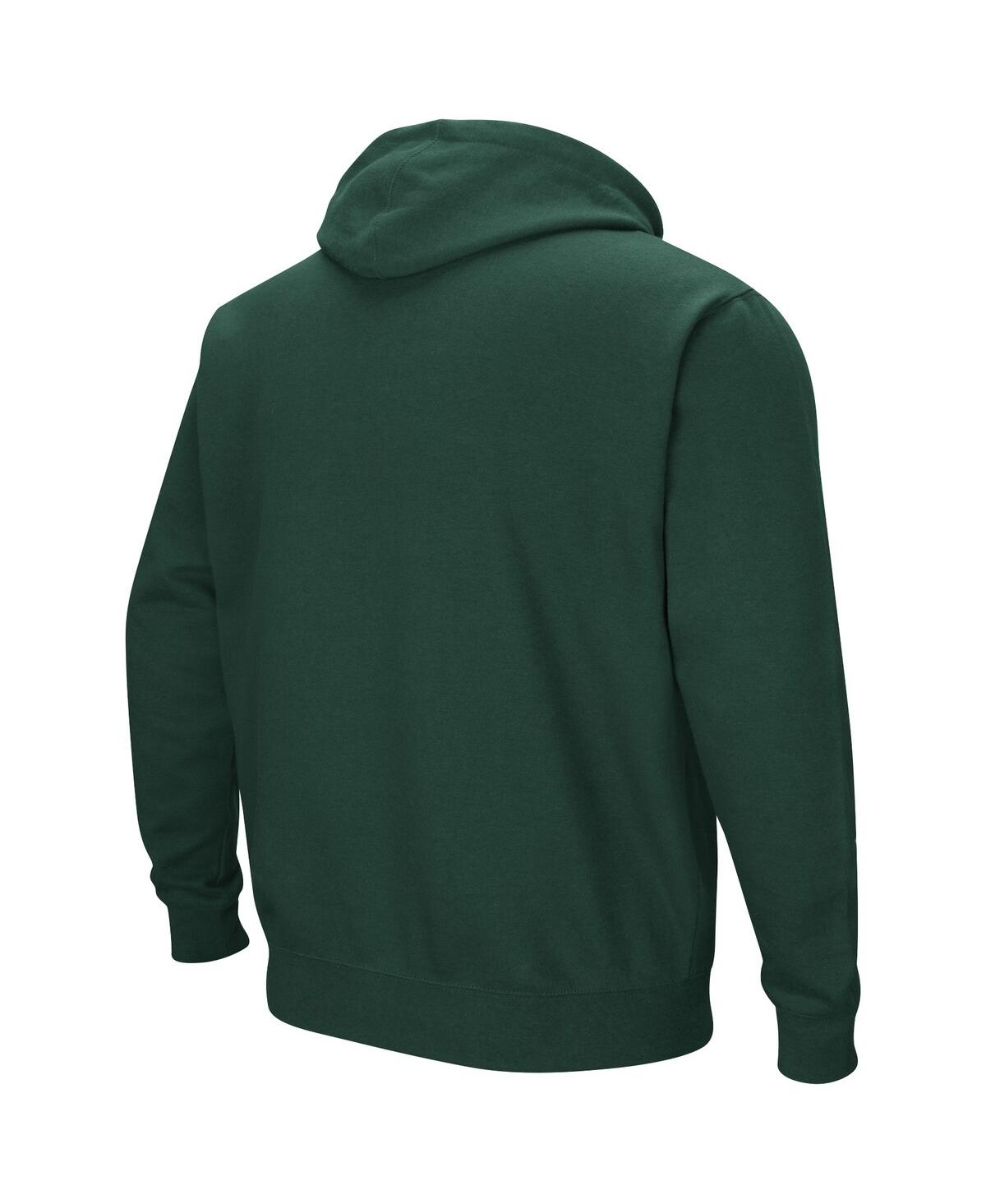 Colosseum Men's  Green Wayne State Warriors Arch & Logo Pullover Hoodie In Green