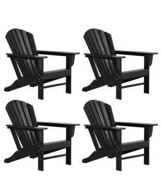All-Weather Contoured Outdoor Poly Adirondack Chair (Set of 4)