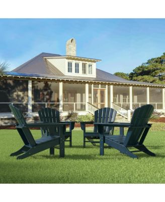 All-Weather Contoured Outdoor Poly Adirondack Chair (Set of 4)