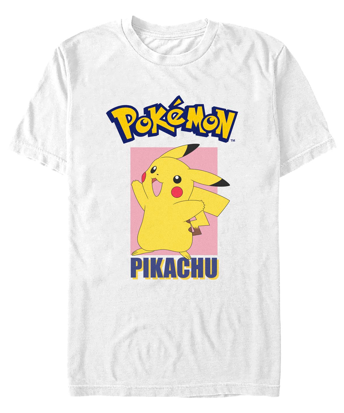 Fifth Sun Men's Japanese Pikachu Pose Short Sleeve T-shirt In White