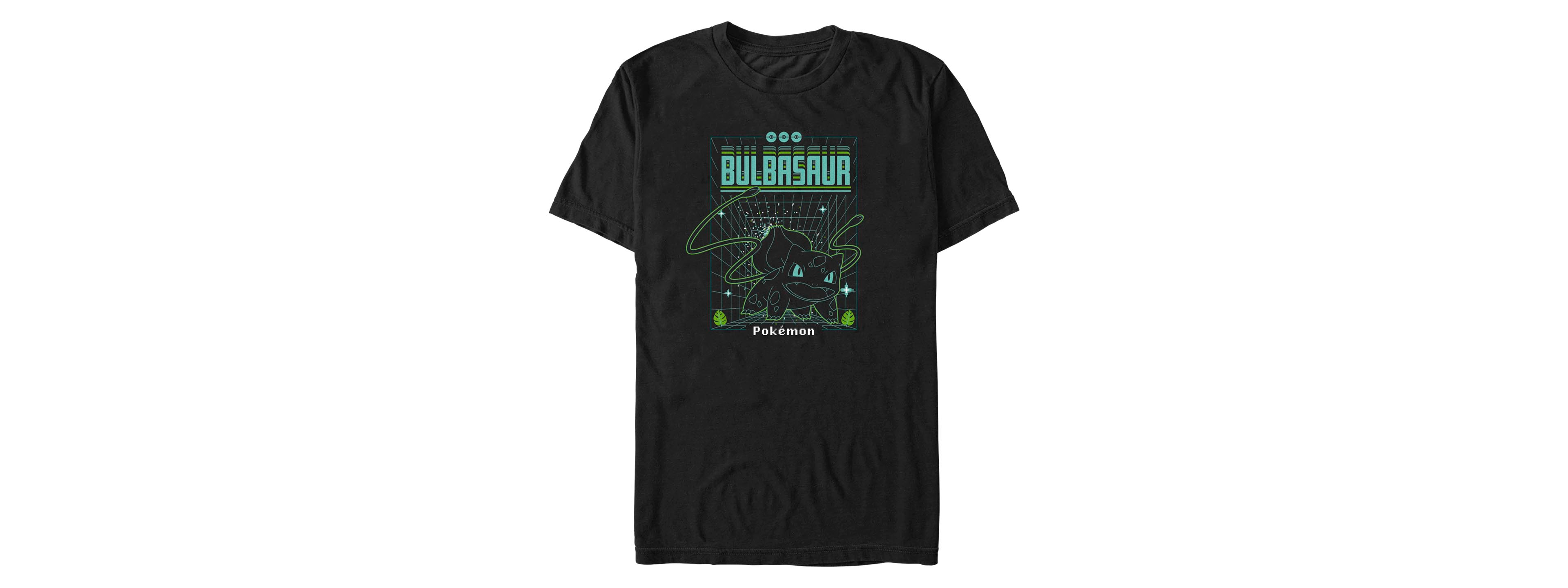 Fifth Sun Men's Bulbasaur Grid Short Sleeve T-shirt