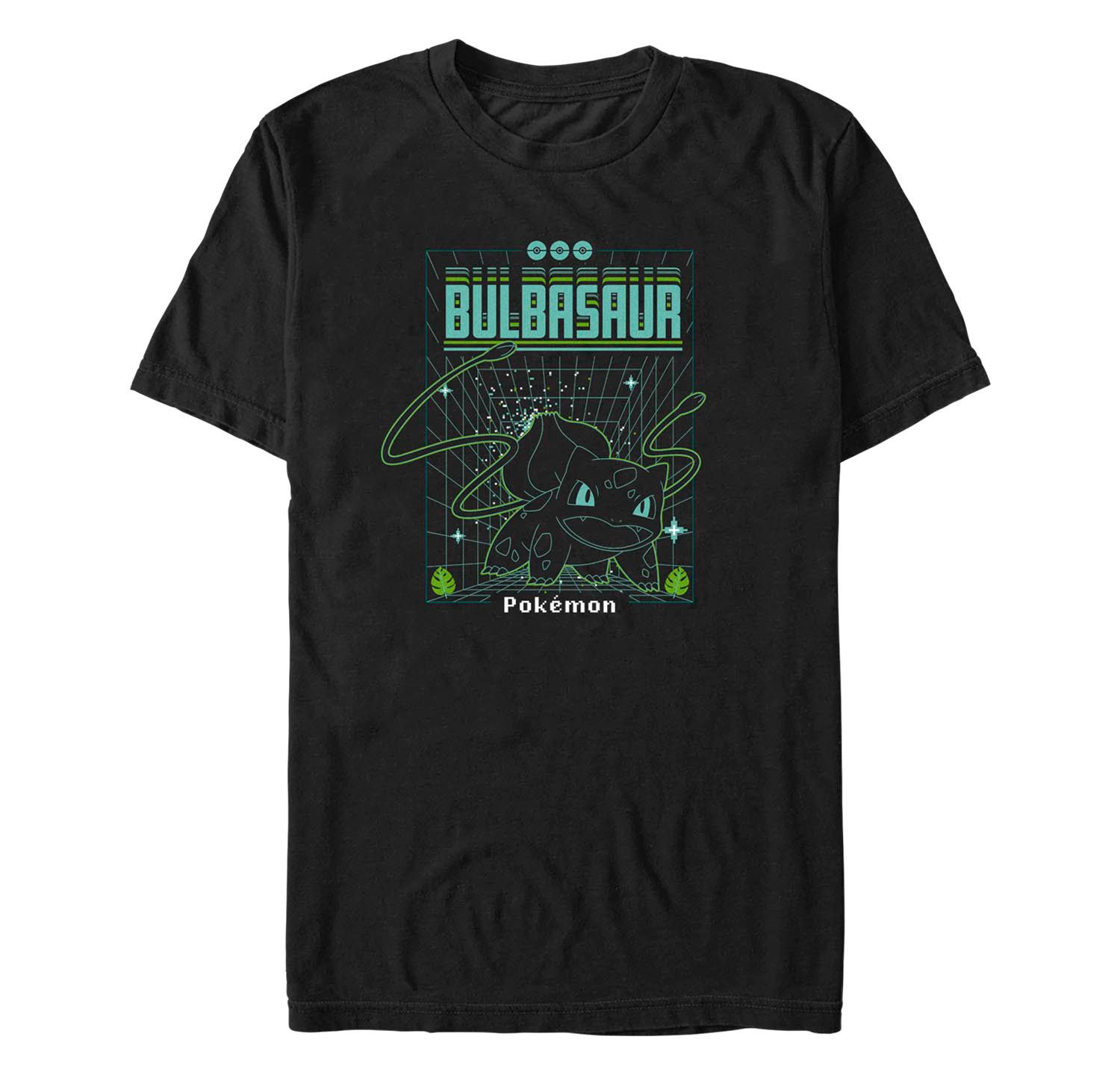 Men's Bulbasaur Grid Short Sleeve T-shirt