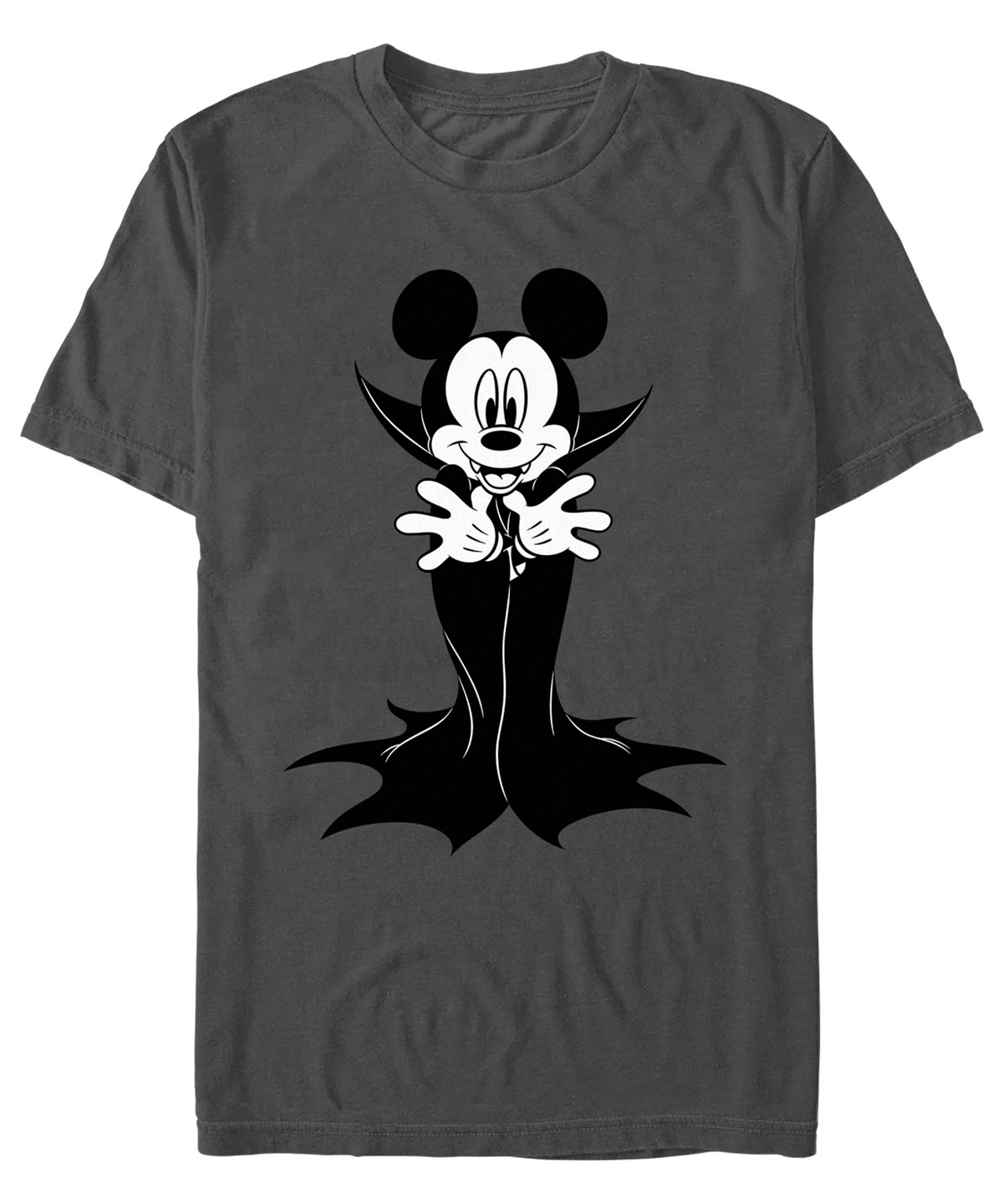 Fifth Sun Men's Mickey Classic Vampire Mickey Big Character Short Sleeves T-shirt In Charcoal