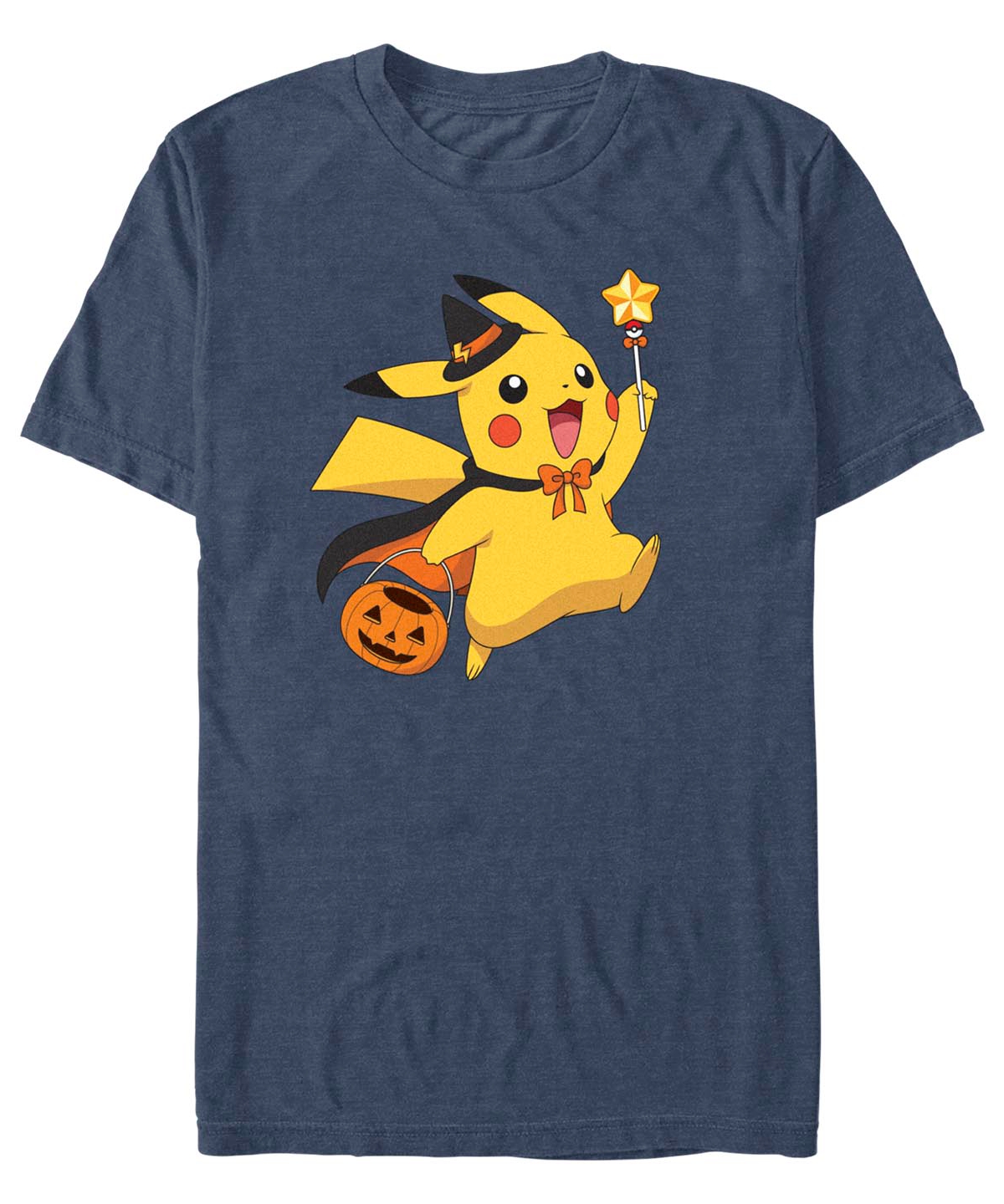 Fifth Sun Men's Pokemon Pikachu D Wizard Short Sleeves T-shirt In Navy Heather