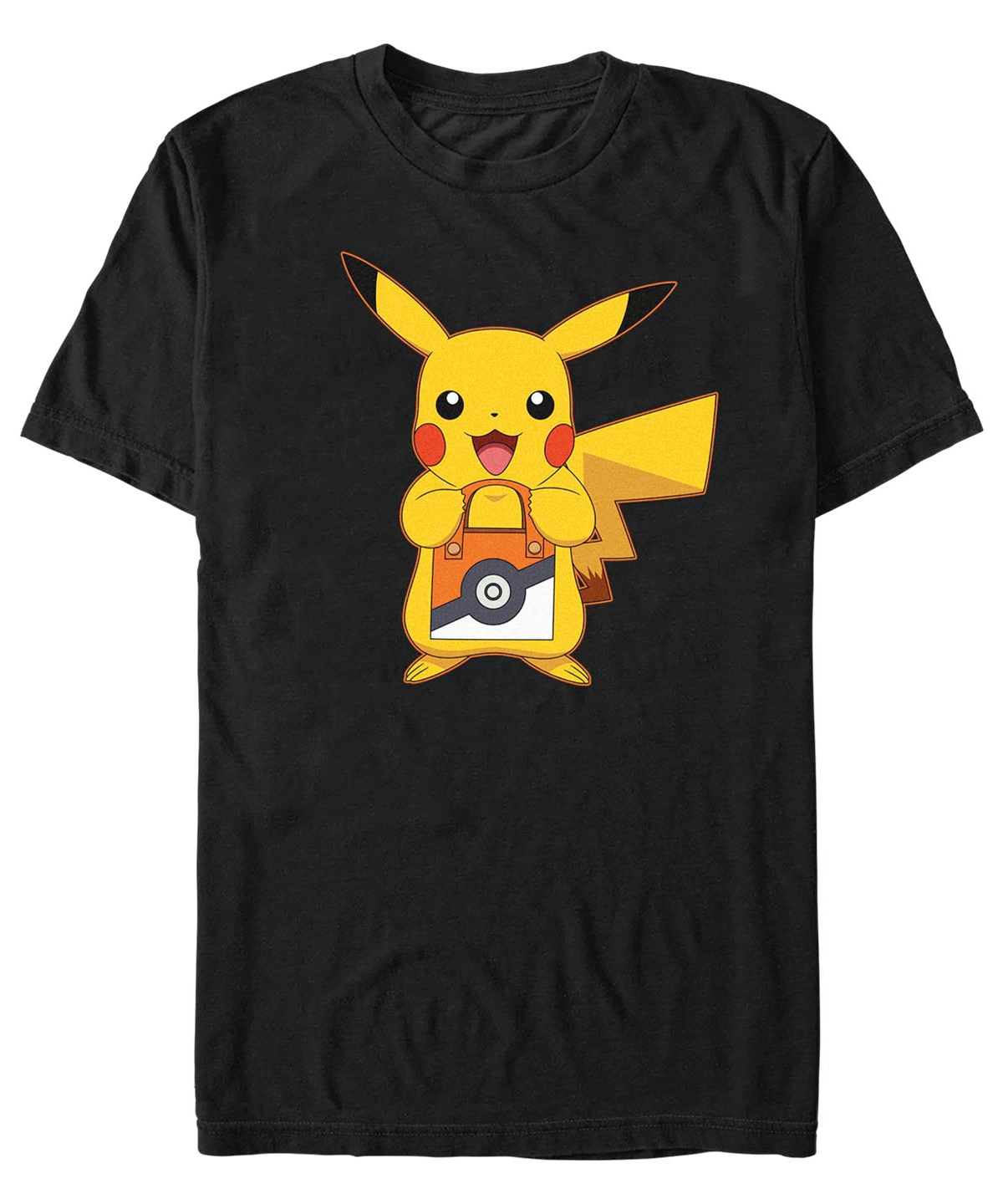 Fifth Sun Men's Pokemon Pika Treat Short Sleeves T-shirt In Black