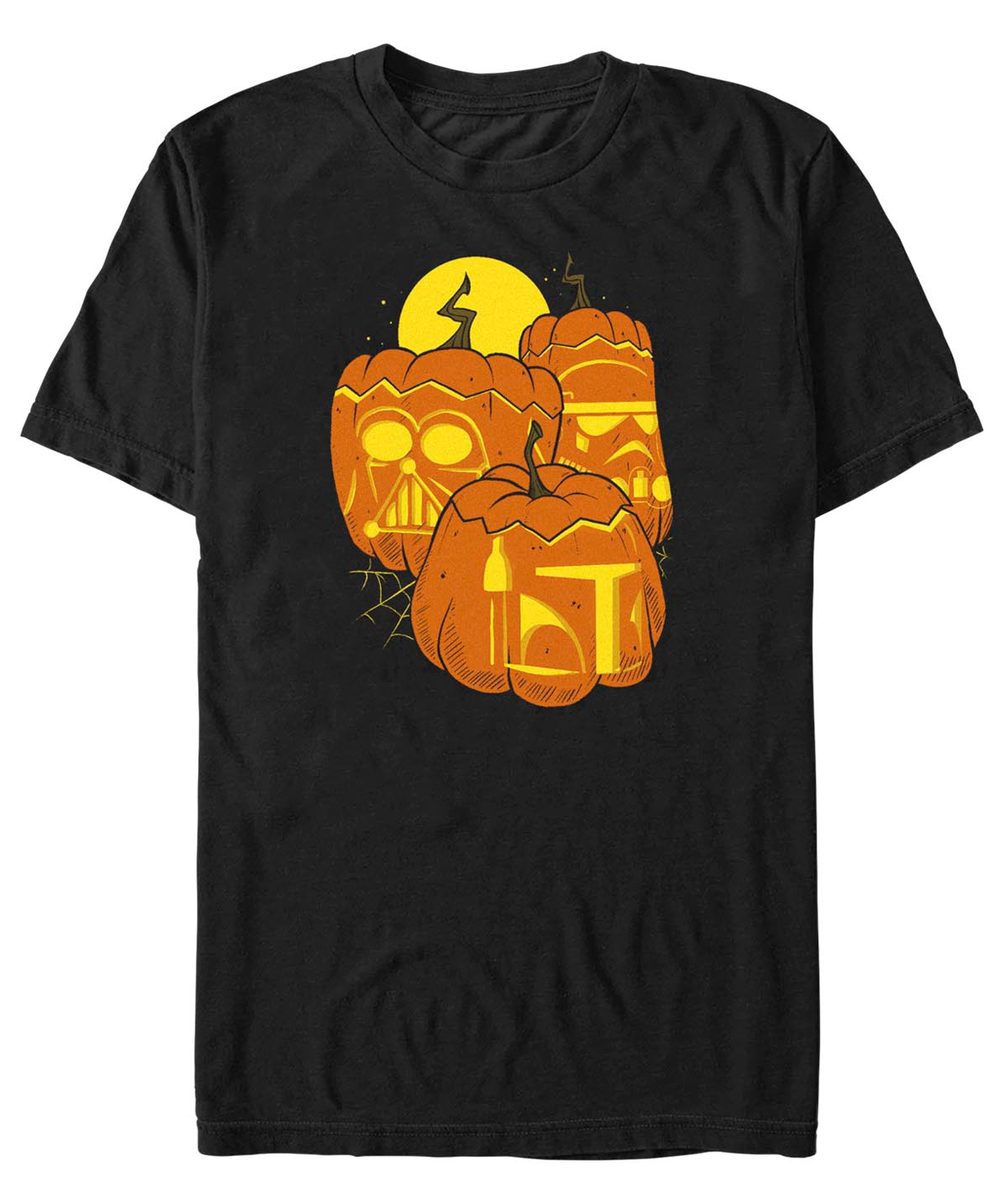 Fifth Sun Men's Star Wars Pumpkin Wars Short Sleeves T-shirt In Black