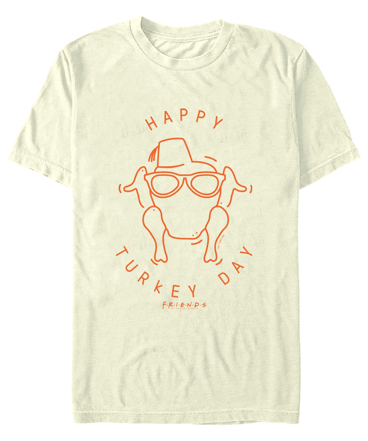 Fifth Sun Men's Friends Turkey Day Icon Short Sleeves T-shirt In Natural