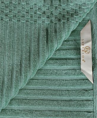 Soho Checkered Border Cotton 2 Piece Bath Towel Set, 54" x 27"