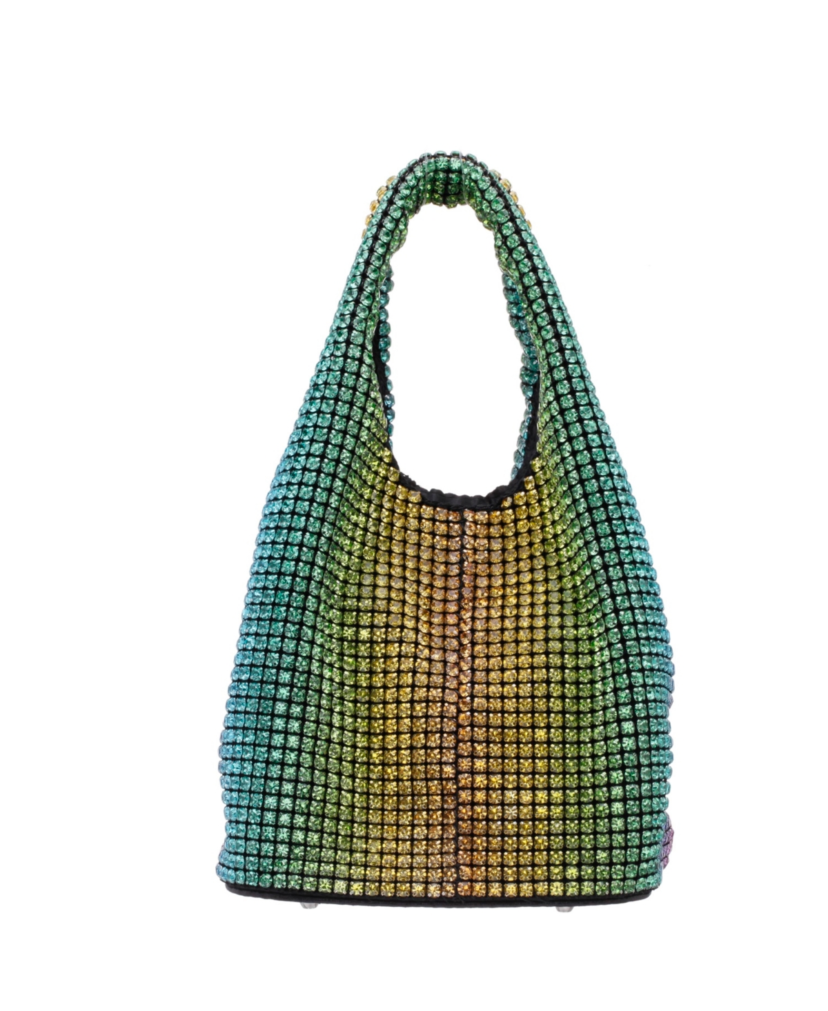 Women's All Over Crystal Satchel Bag In Rainbow
