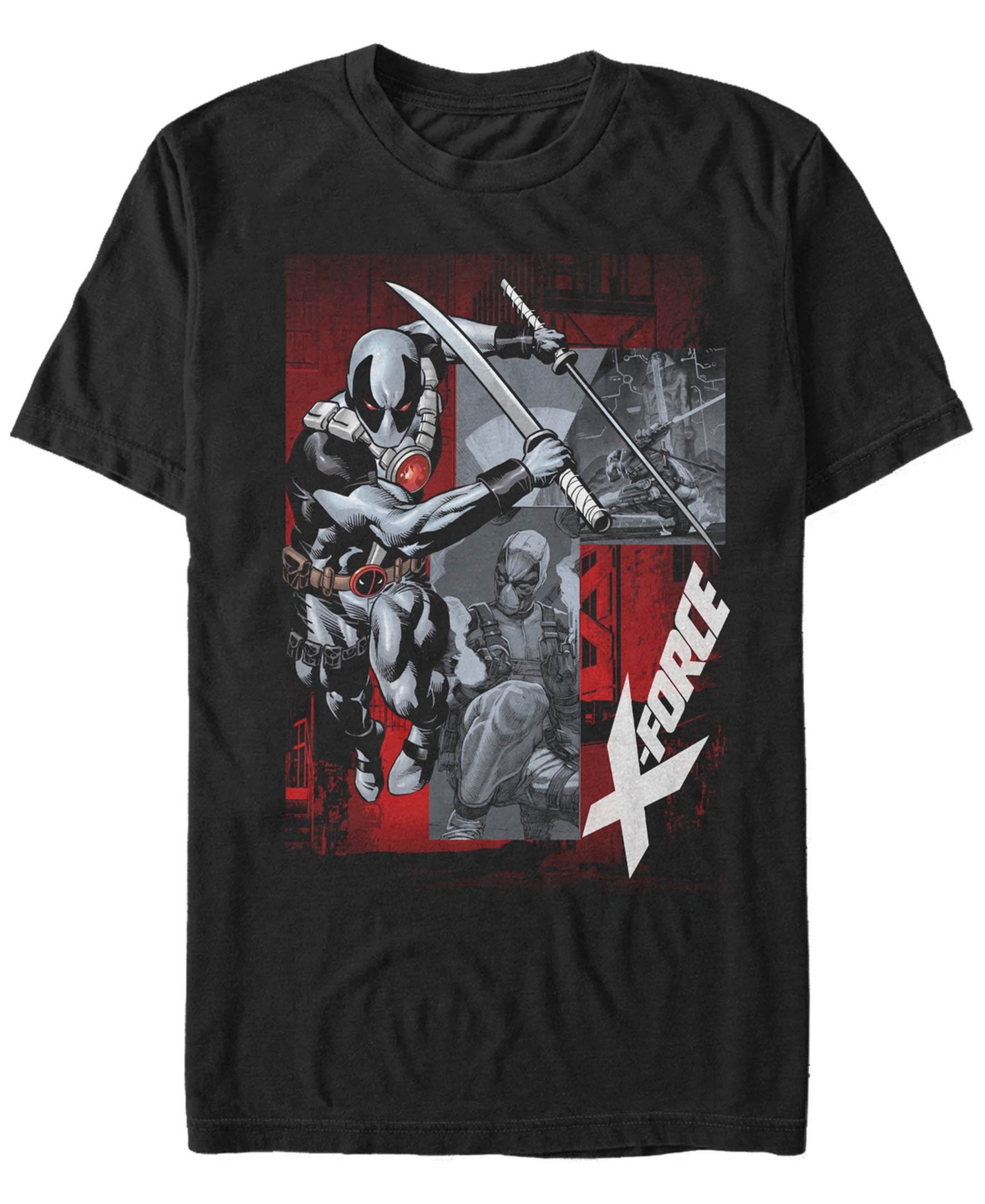 Fifth Sun Men's Deadpool Comics Short Sleeve T-shirt In Black