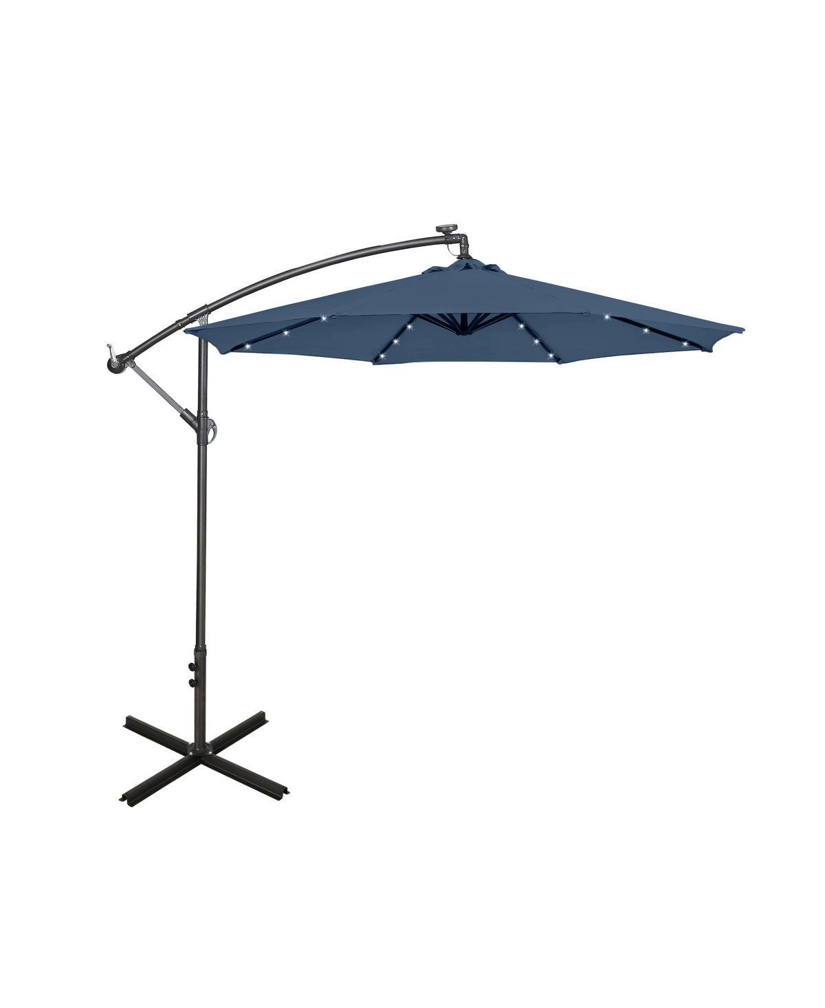 10 Ft Outdoor Patio Solar Led Cantilever Umbrella - Turquoise