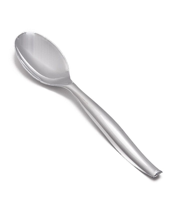 Smarty Had A Party Silver Disposable Plastic Serving Spoons (150 Spoons