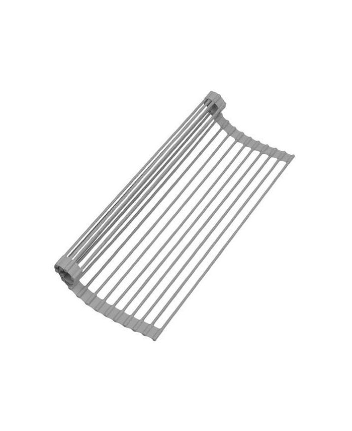 Roll up Silicone Stainless Steel Dish Drying Rack 