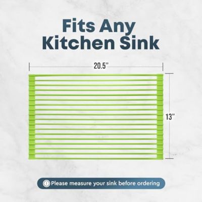 Multipurpose Heavy-Duty Silicone Roll Up Sink Drying Rack