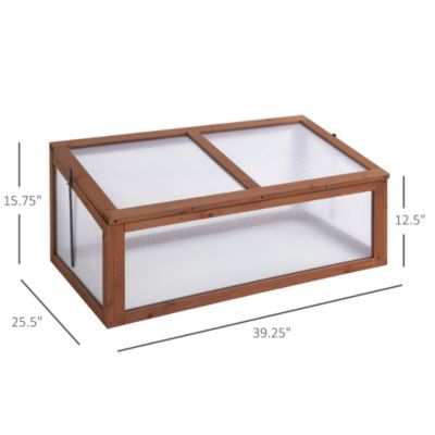 39" x 26" x 16" Wood Cold Frame house, Natural