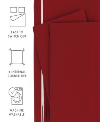 Double Brushed Solid Duvet Cover Set, King/California King