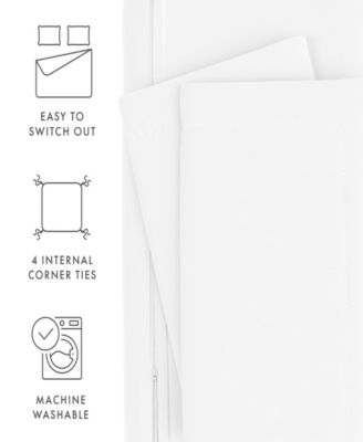 Double Brushed Solid Duvet Cover Set, King/California King