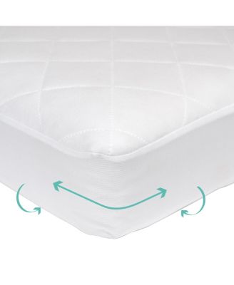 Fitted Waterproof Crib and Toddler Mattress Pad