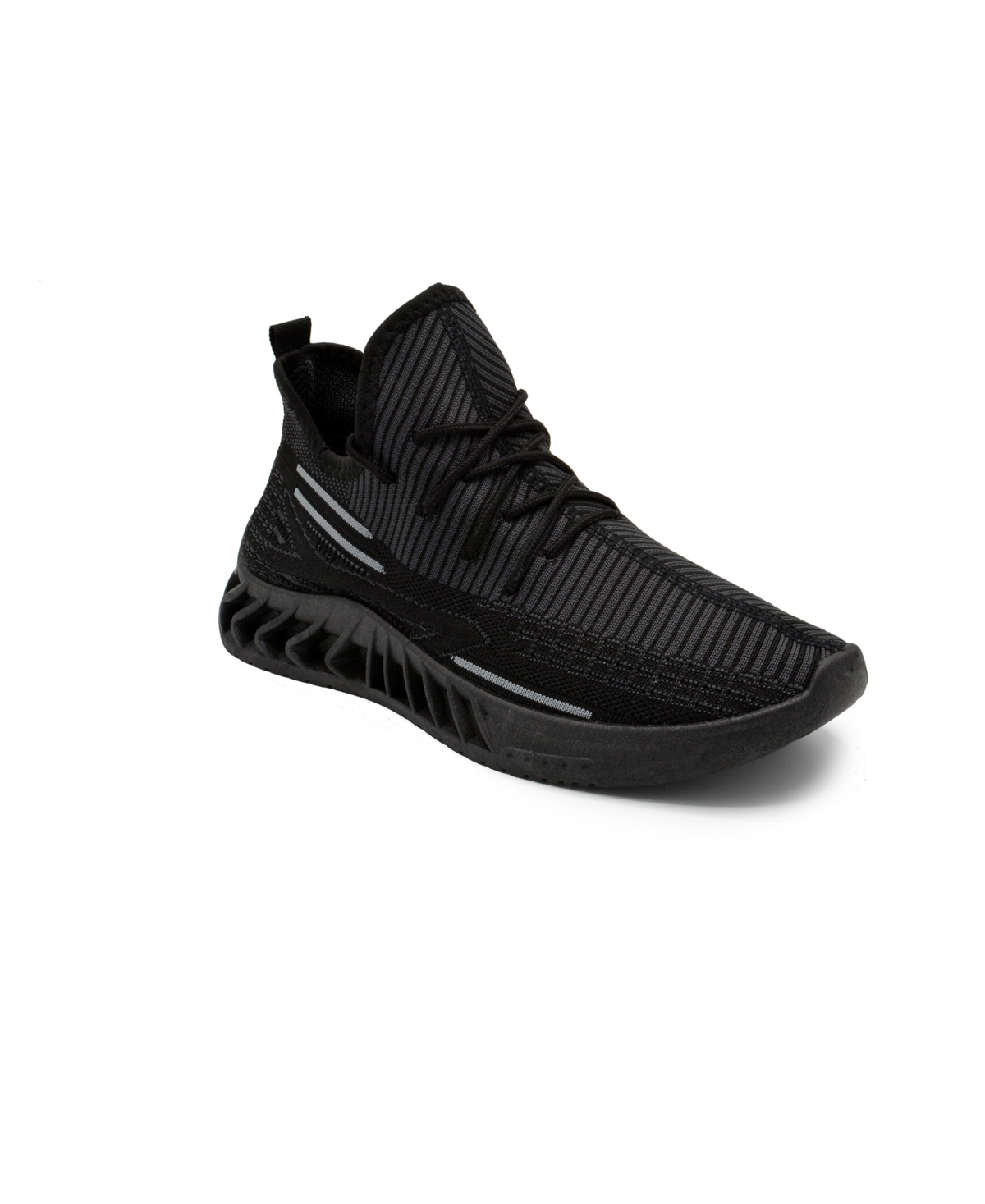 Akademiks Men's Fit 2.0 Knit Jogger Sneakers In Black,gray