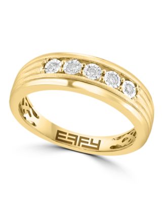 EFFY&reg; Men's Diamond Ring (1/6 ct. t.w.) in Sterling Silver (Also available 14k Gold-Plated Sterling Silver)