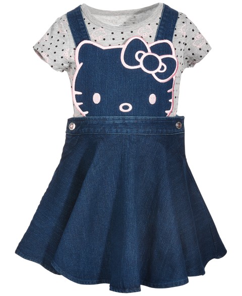 Детские Hello Kitty Little Girls 2-Pc. Denim Skirtall & T-Shirt Set