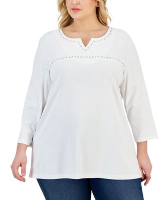 Karen Scott Embellished top, size PXL - Gem