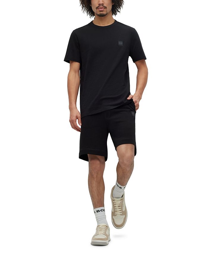 Hugo Boss Men's Cotton-Jersey Regular-Fit with Logo Patch T-shirt - Macy's