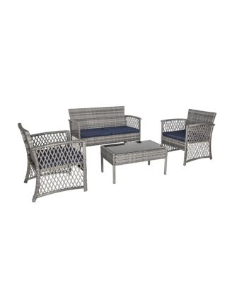 4-Piece Outdoor Patio Conversation Set