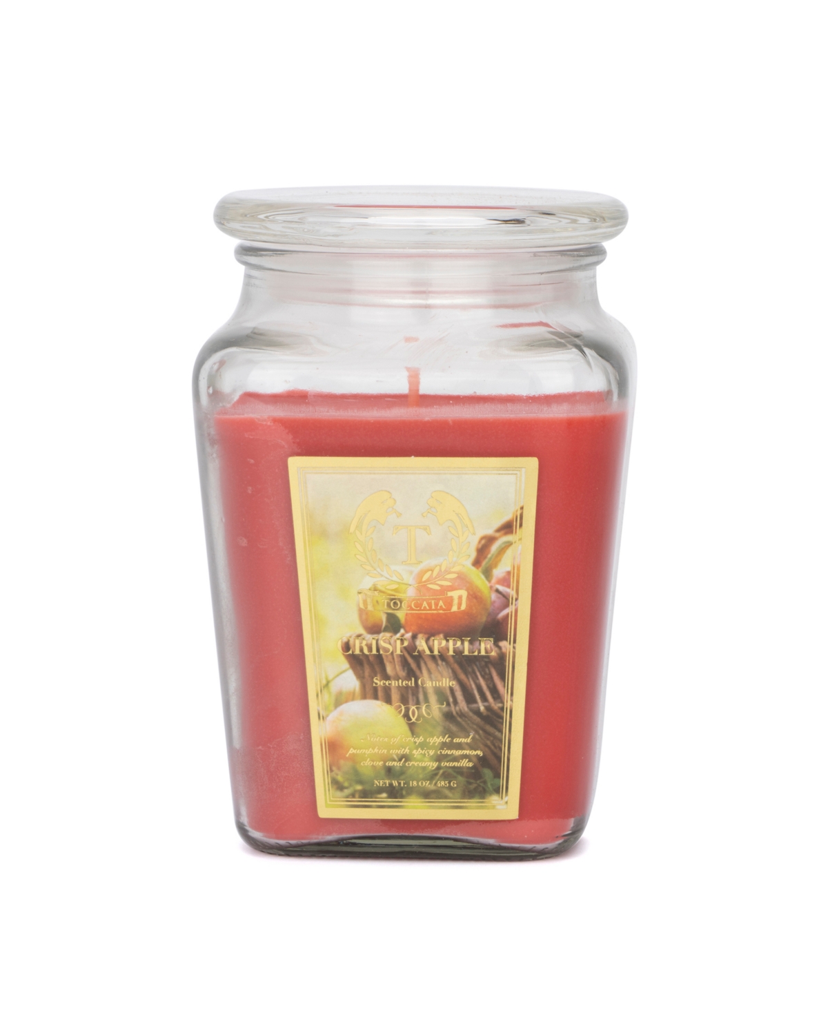 Hybrid & Company Long Lasting Highly Natural Soy Blend Crisp Apple Scented Jar Candle In Red