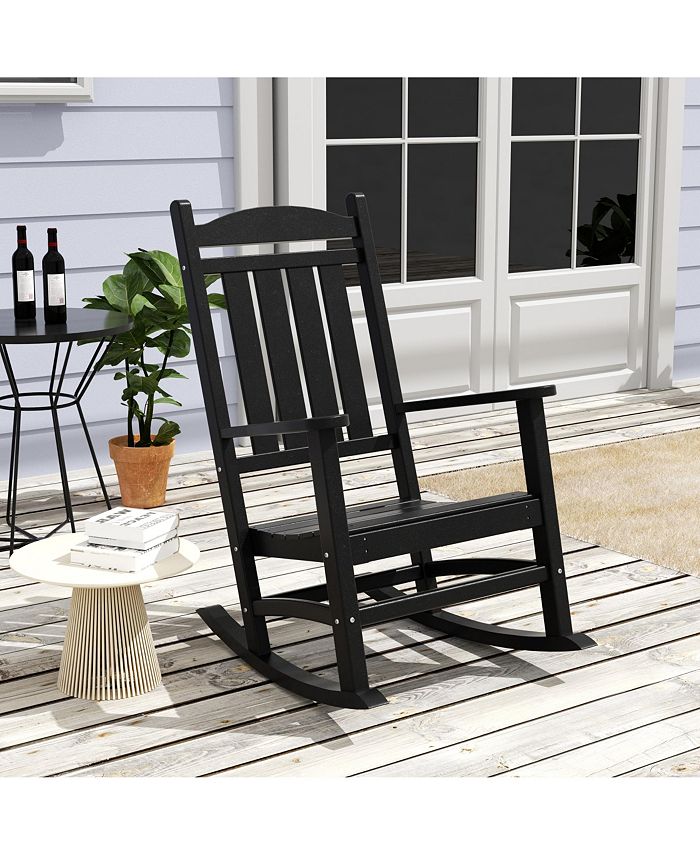 WestinTrends All Weather Outdoor Patio Poly Classic Porch Rocking
