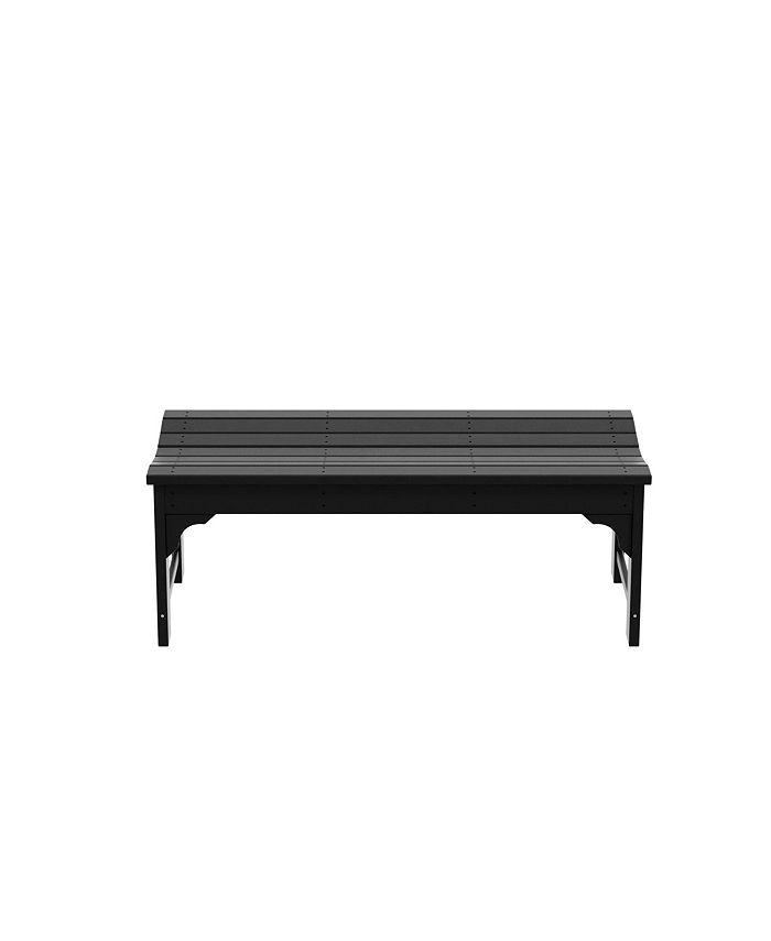 White outdoor backless discount bench