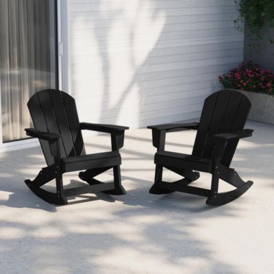 Outdoor Patio Porch Rocking Adirondack Chair (Set of 2)