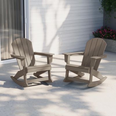 Outdoor Patio Porch Rocking Adirondack Chair (Set of 2)