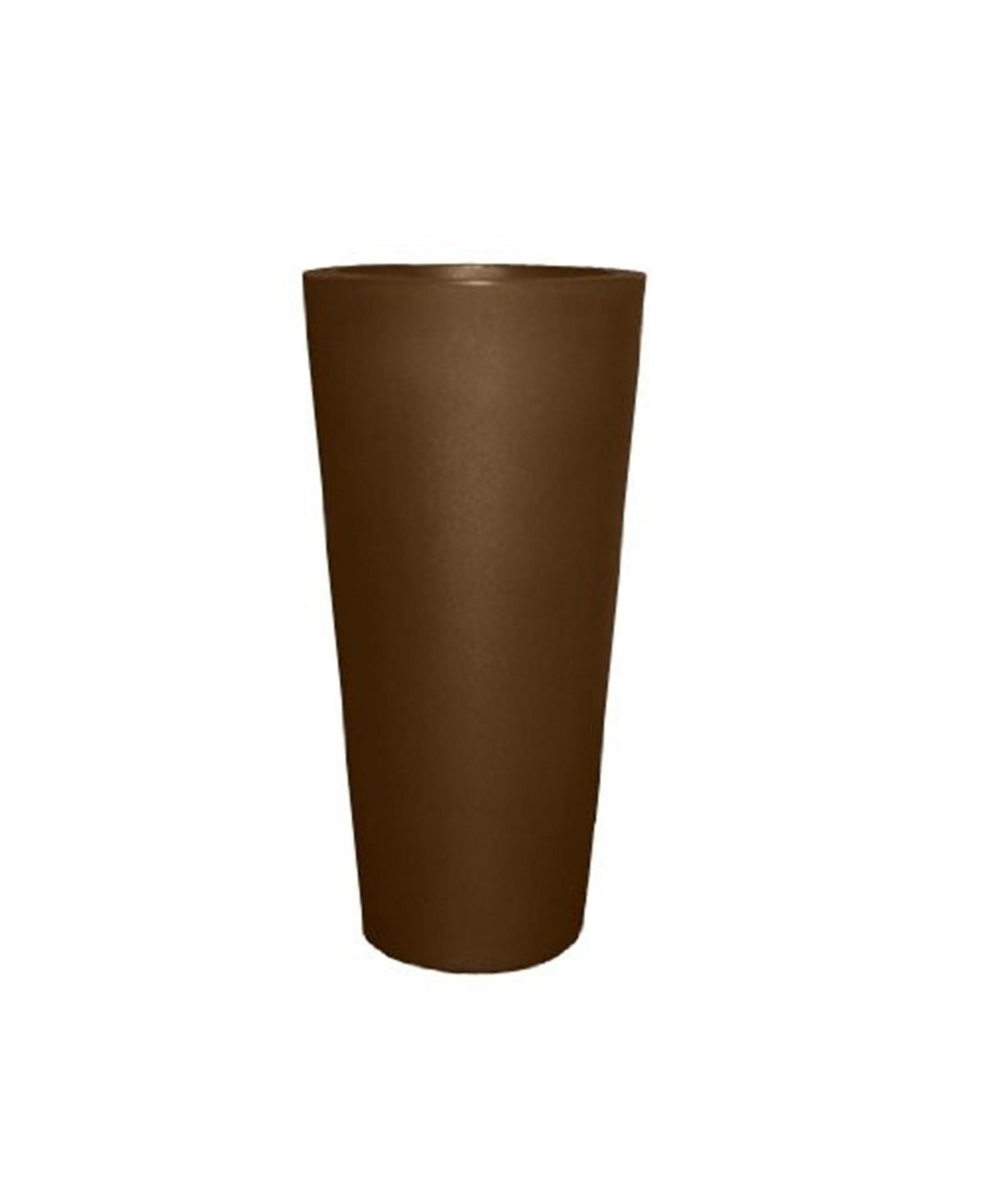 Cosmopolitan Tall Round Plastic Planter Espresso 26" - Brown