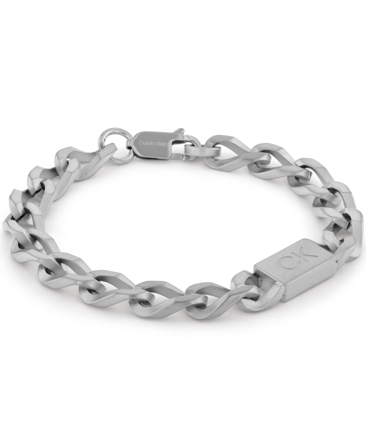 Calvin Klein Men's Stainless Steel Chain Link Bracelet In Silver