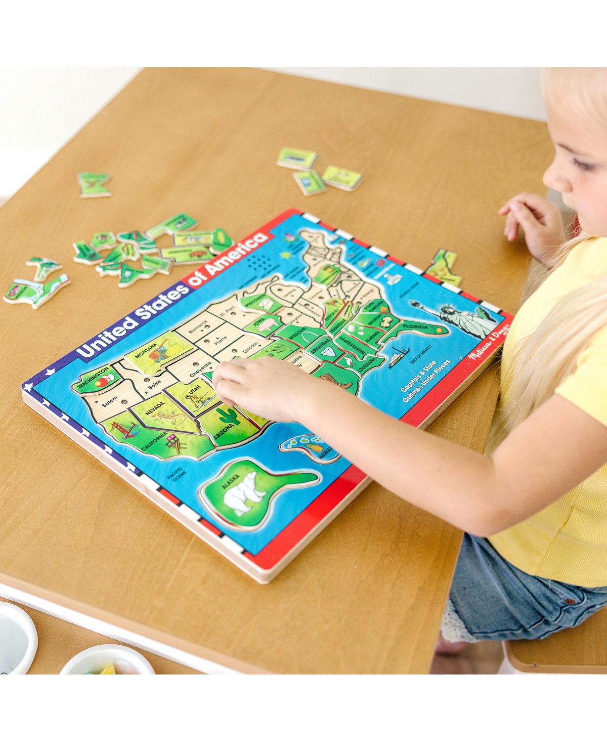 Shop Melissa & Doug Usa Map Sound Puzzle In Multi