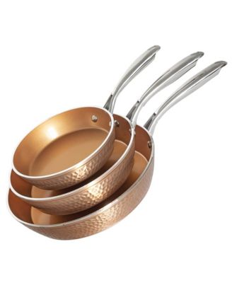 Gotham Steel - 3-Pc. Hammered Copper Ti-Ceramic Nonstick Frypan Set