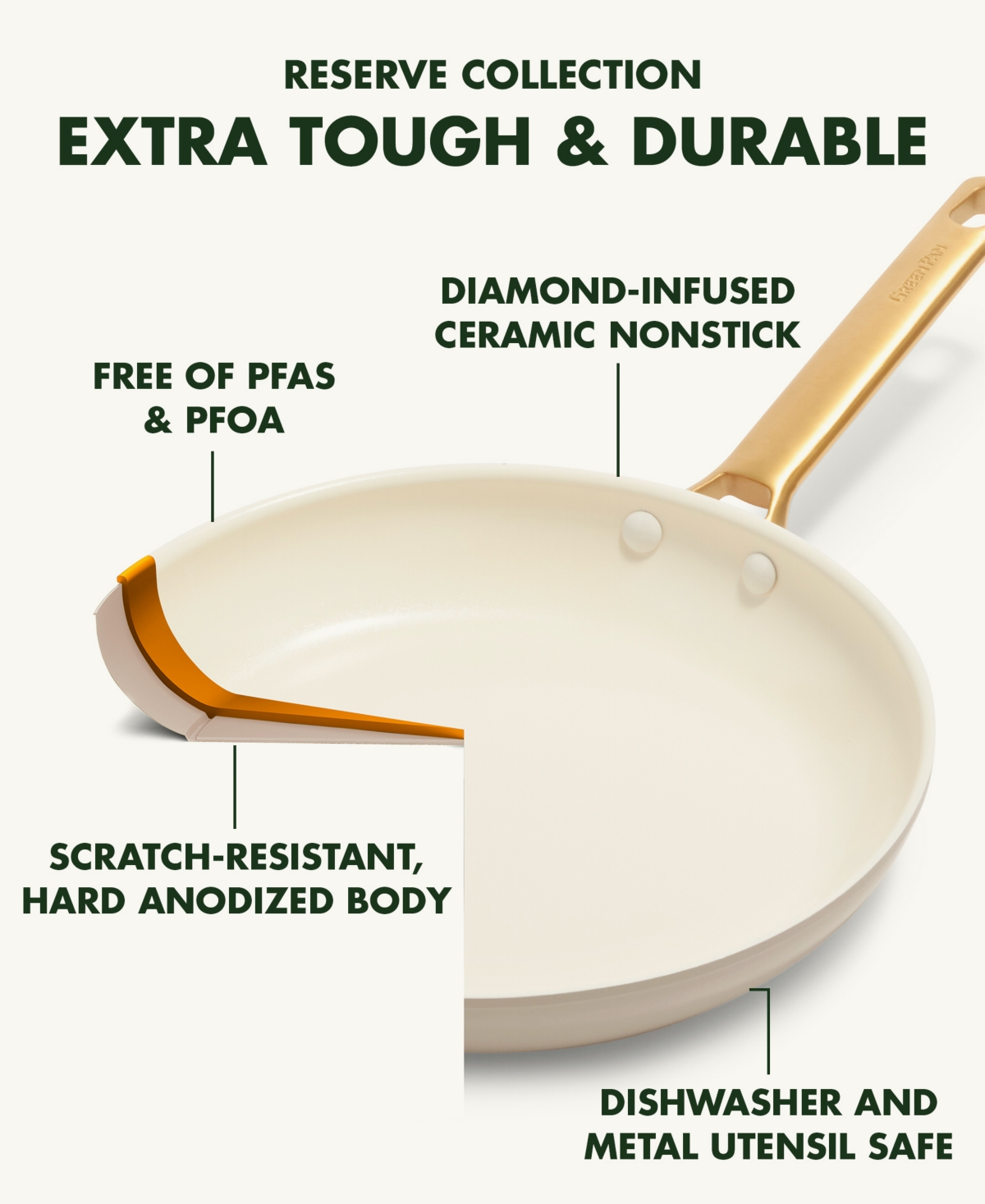 Greenpan Reserve 3-piece Frying Pan Set